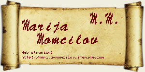 Marija Momčilov vizit kartica